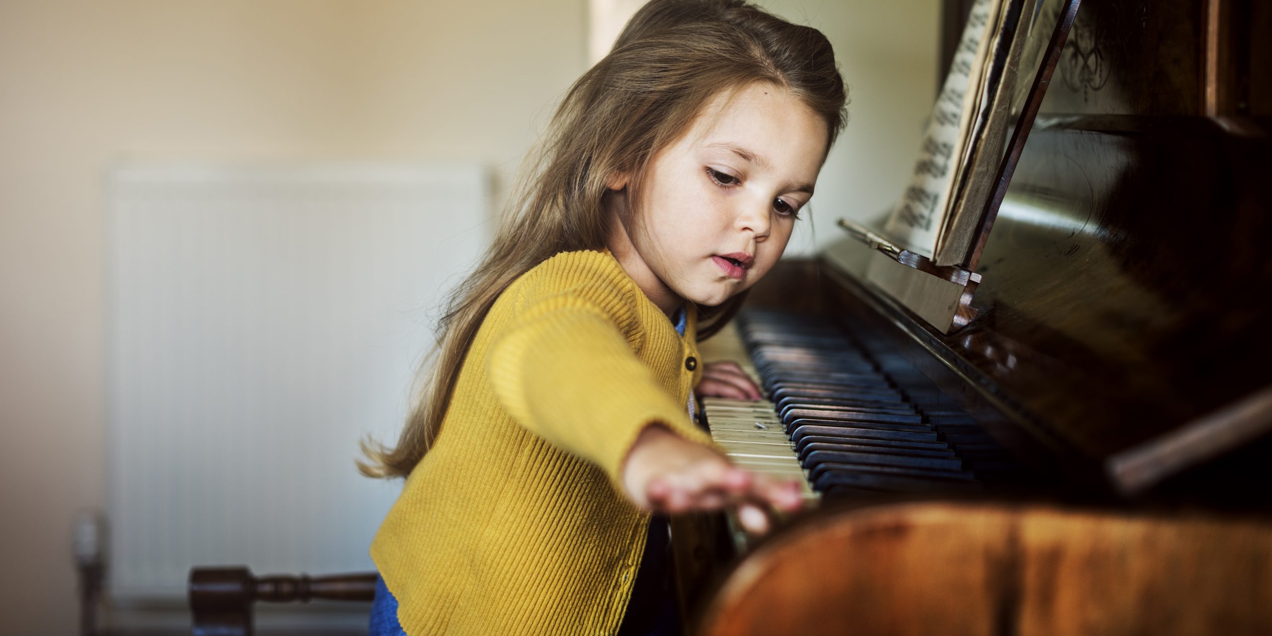 Adorable,Cute,Girl,Playing,Piano,Concept