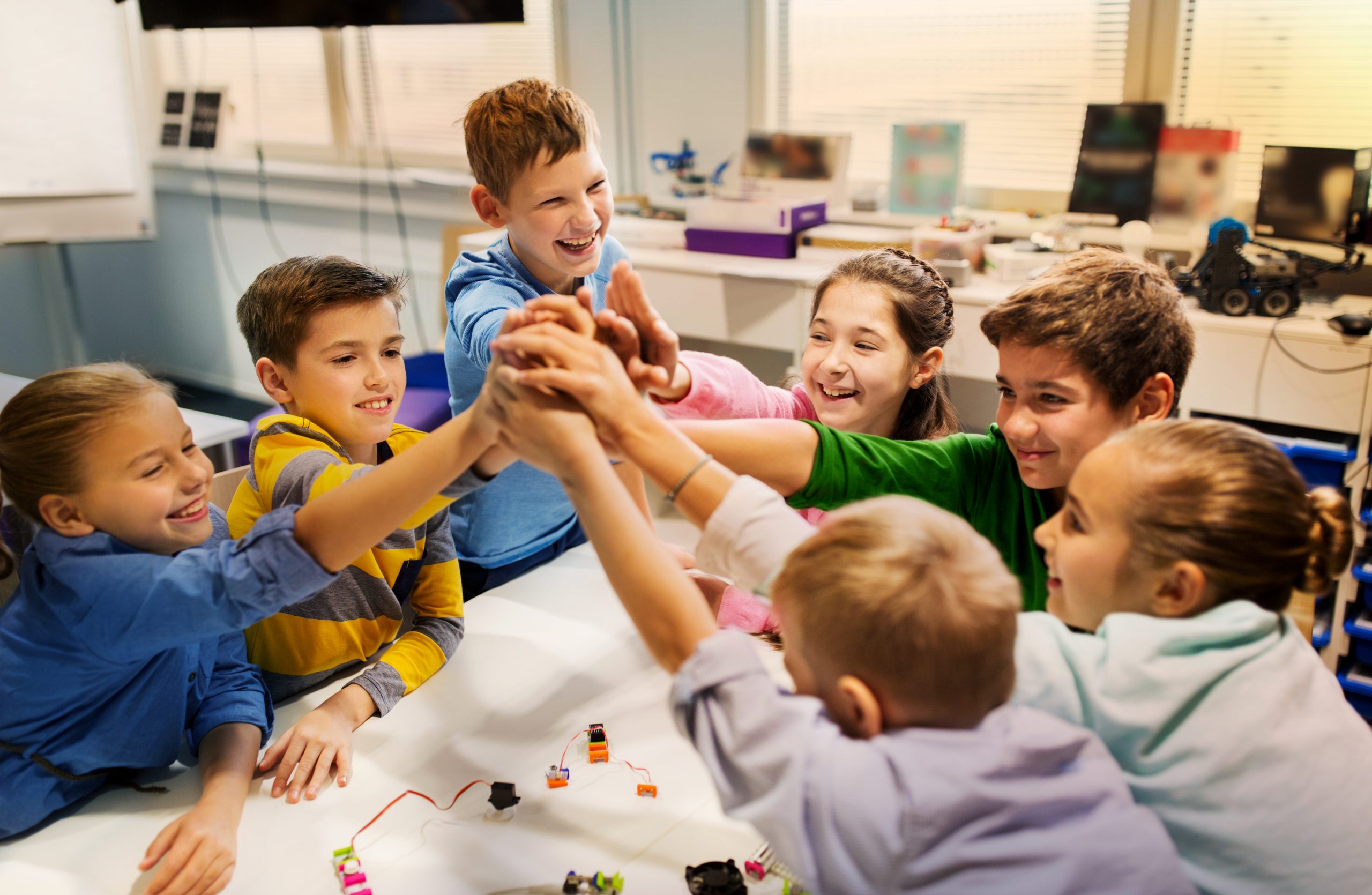 Education,,Children,,Technology,,Science,And,People,Concept,-,Group,Of