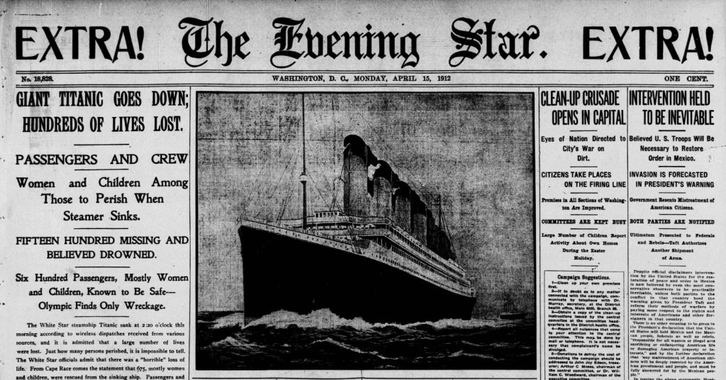 RMS Titanic Newspaper