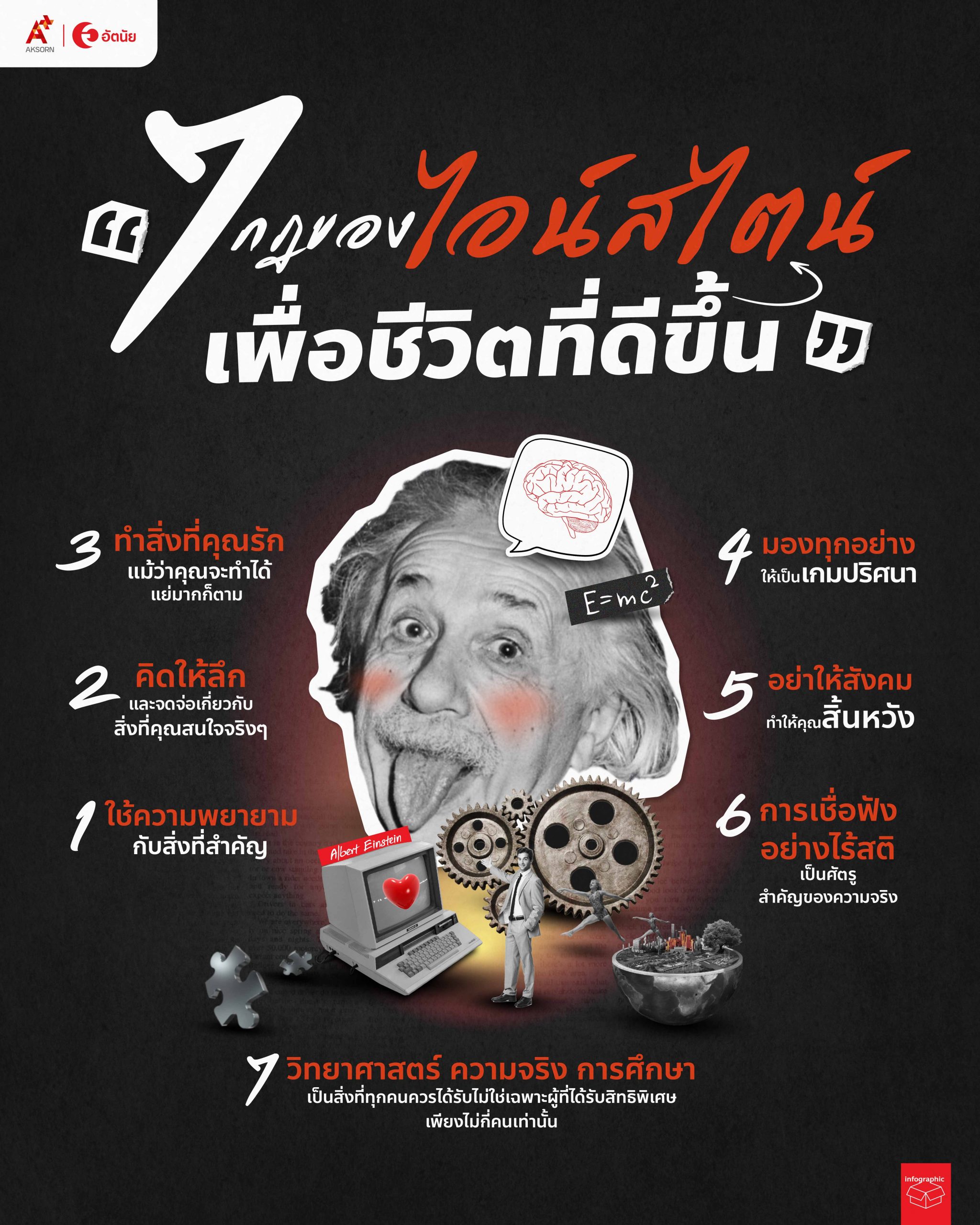 7 กฎของไอน์สไตน์เพื่อชีวิตที่ดีขึ้น